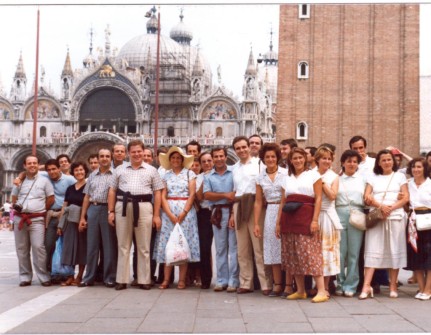 Membri italiani a Venezia, dopo un seminario. Anni 80